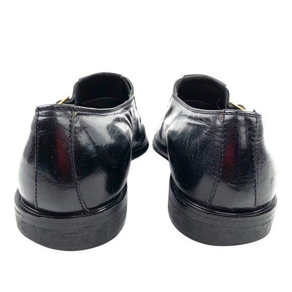FRATELLI Footwear Black Leather Double Monk Strap Cap Toe Dress Shoes - Picture 8 of 9